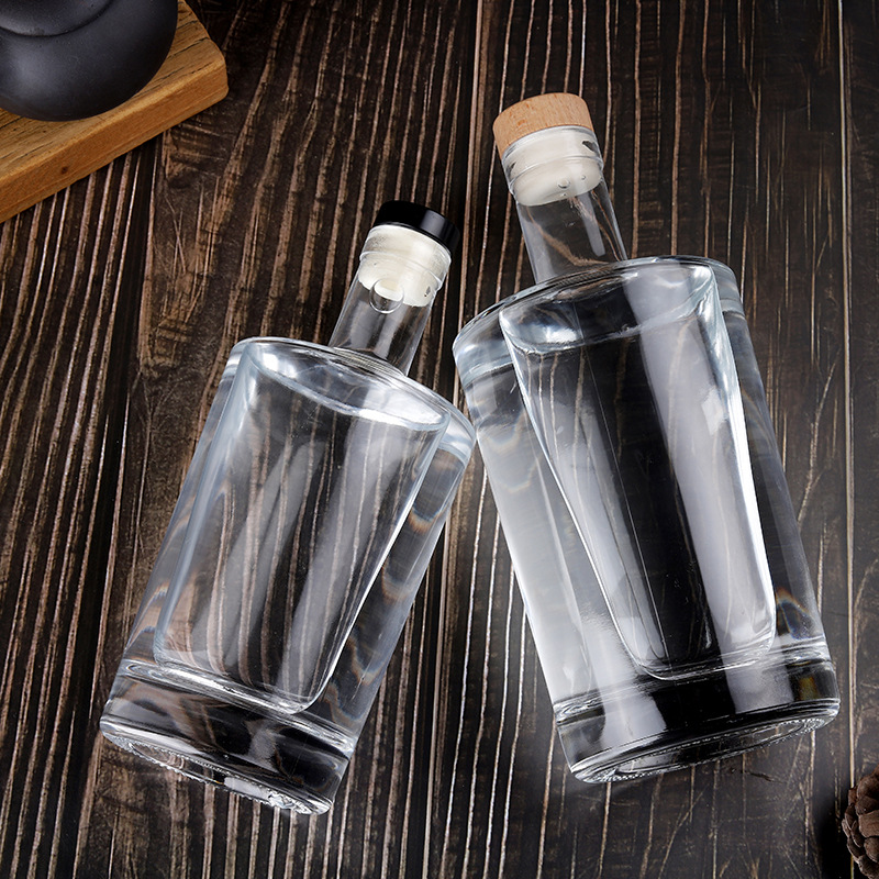 100ml 500ml 750ml Round Empty Liquor Wine Glass Bottle for Liquor