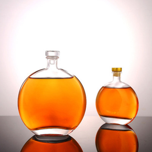 250ml 500ml Flat Empty Liquor Wine Glass Bottle for Whiskey Whisky Liquor