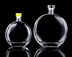 250ml 500ml Flat Empty Liquor Wine Glass Bottle for Whiskey Whisky Liquor