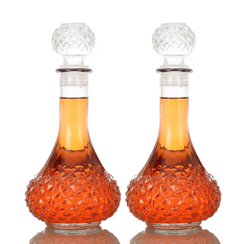 500ml 800ml Empty Luxury Clear Liquor Wine Glass Bottle for Brandy