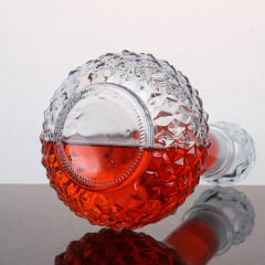 500ml 800ml Empty Luxury Clear Liquor Wine Glass Bottle for Brandy