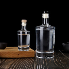 100ml 500ml 750ml Round Empty Liquor Wine Glass Bottle for Liquor