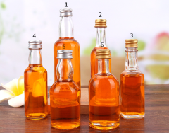30ml 50ml 100ml Round Mini Small Empty Liquor Wine Glass Bottle for Whiskey