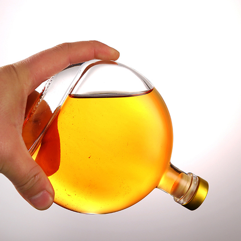 250ml 500ml Flat Empty Liquor Wine Glass Bottle for Whiskey Whisky Liquor