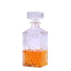 1000ml Square Empty Liquor Wine Glass Bottle for Whiskey Whisky