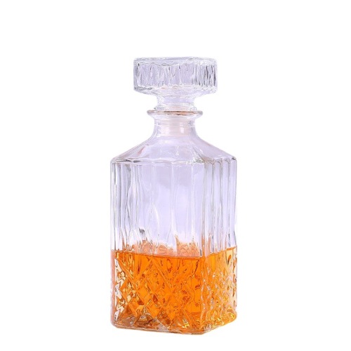 1000ml Square Empty Liquor Wine Glass Bottle for Whiskey Whisky