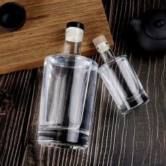100ml 500ml 750ml Round Empty Liquor Wine Glass Bottle for Liquor