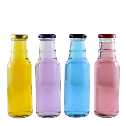 250ml 350ml 500ml Round Empty Juice Milk Beverage Glass Bottle