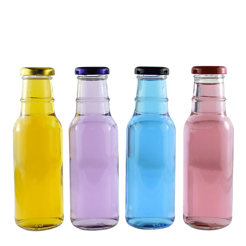 250ml 350ml 500ml Round Empty Juice Milk Beverage Glass Bottle