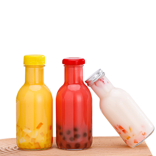 250ml 350ml 500ml Round Empty Juice Milk Beverage Glass Bottle