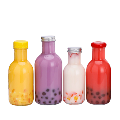 250ml 350ml 500ml Round Empty Juice Milk Beverage Glass Bottle