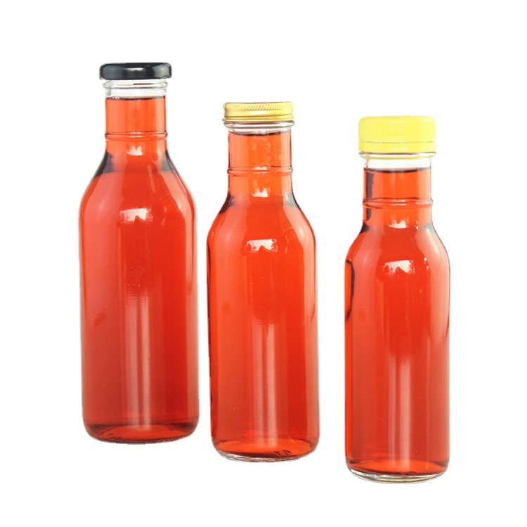 250ml 350ml 500ml Round Empty Juice Milk Beverage Glass Bottle