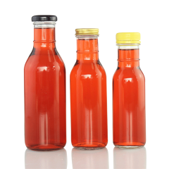 250ml 350ml 500ml Round Empty Juice Milk Beverage Glass Bottle
