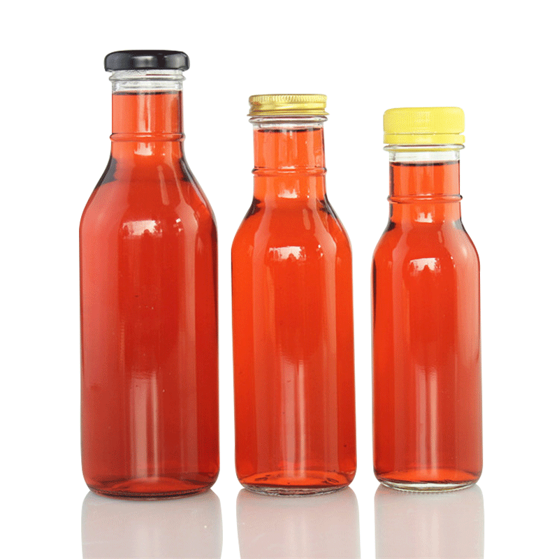 250ml 350ml 500ml Round Empty Juice Milk Beverage Glass Bottle