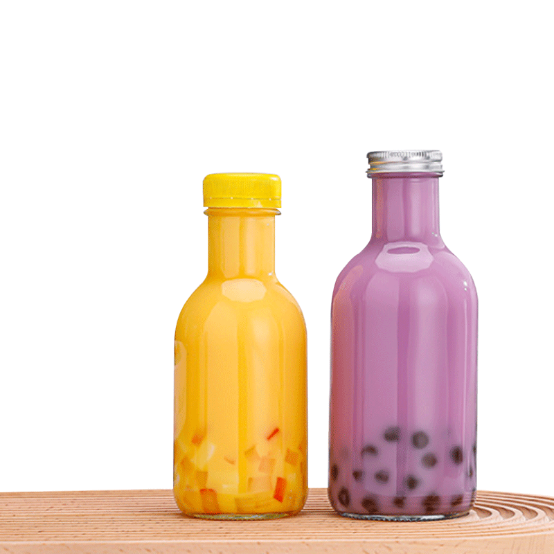 250ml 350ml 500ml Round Empty Juice Milk Beverage Glass Bottle