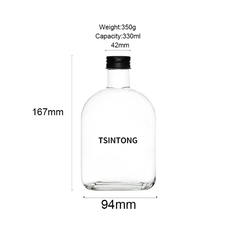 Glass wine bottle