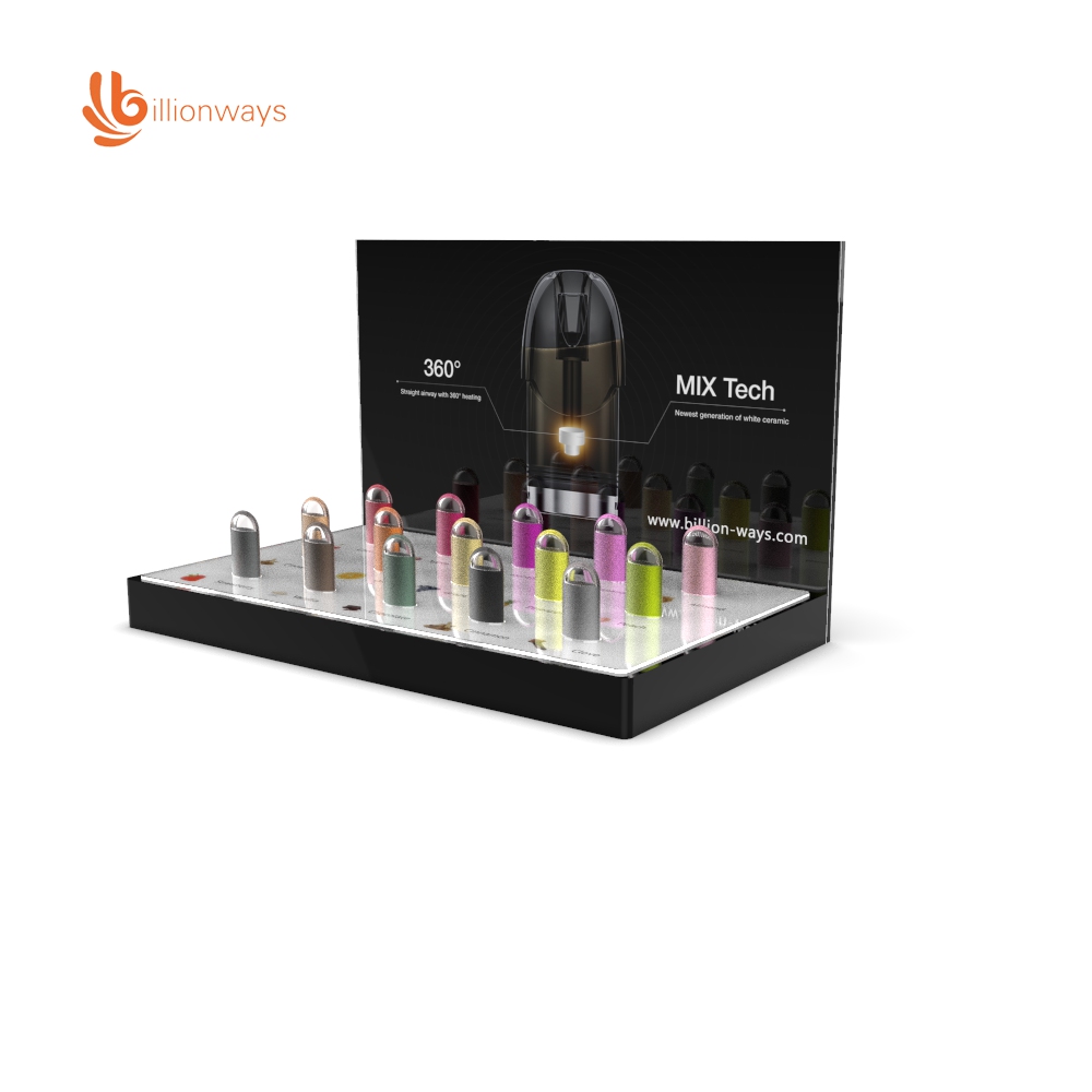 Kundenspezifisches Acryl-Vape-Stift-Vape-Pod-Thekendisplay