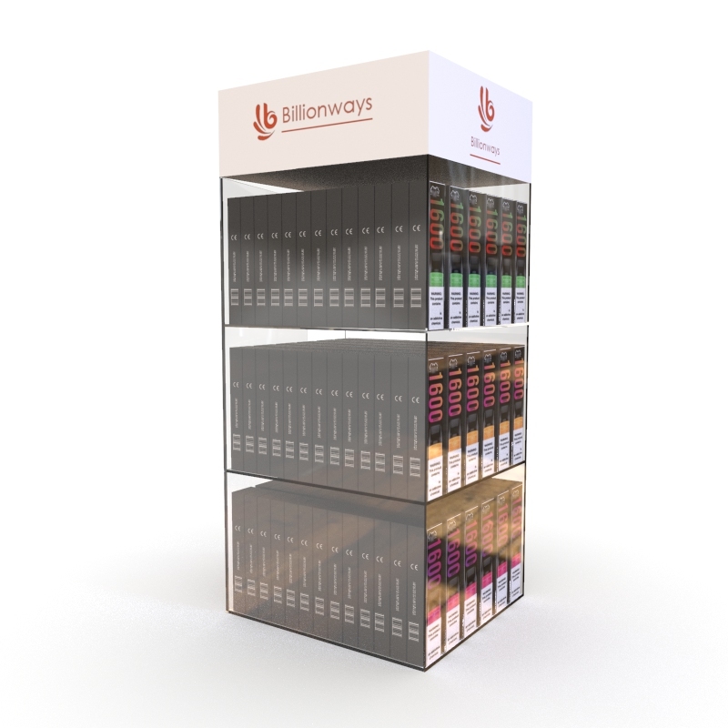 E Liquid Display Stand com logotipo personalizado