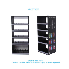 Five Layers Acrylic Display Stand for Disposable Vape with Drawer Dividers and Customized Images Graphic and Logo