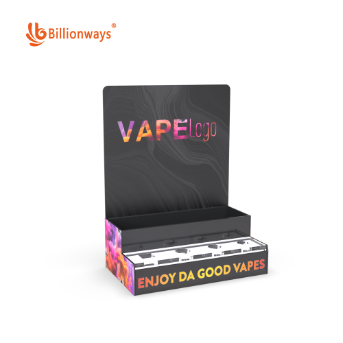 Acrylic counter top vape rack with customized size and graphic