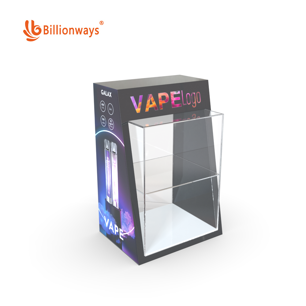 Suporte mod vaping acrílico com iluminação LED RGB e porta localizável