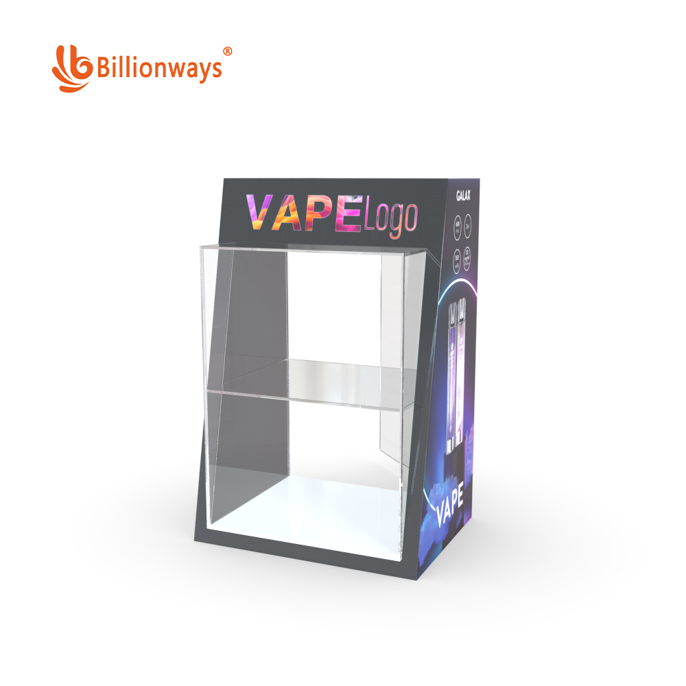 Acrylic vaping mod stand with RGB led lighting and locakable door