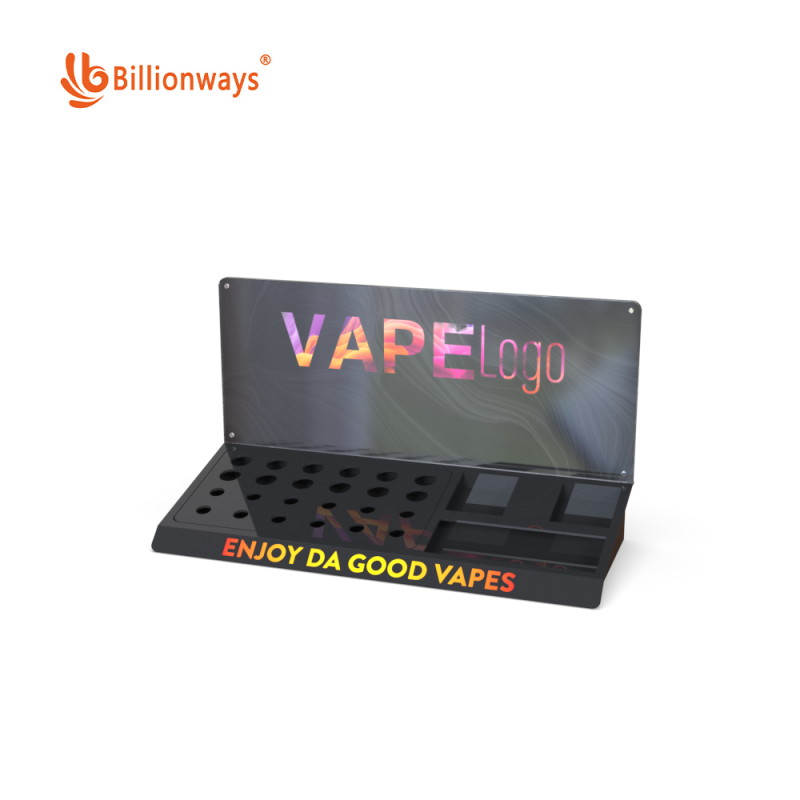 Expositores acrílicos personalizados para tienda de humo para vapeo.