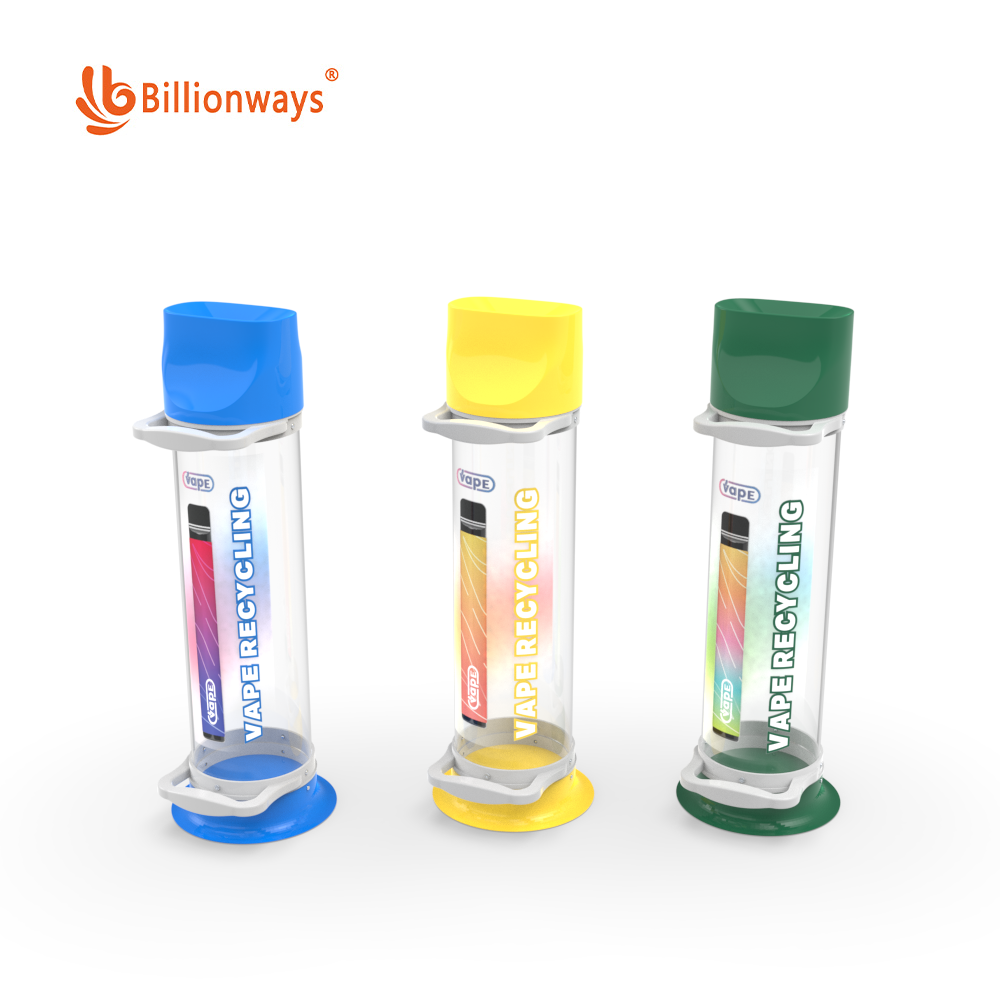 Ready To Ship Customized Logo Customized Sticker Easy to Empty All Colors Transparent Tube Clear Disposable Vapes Recycle Bin
