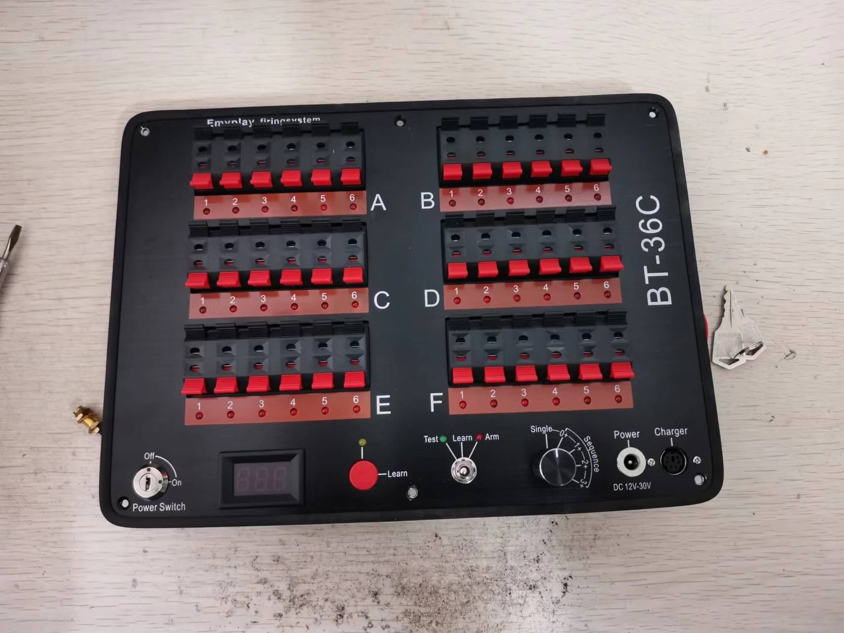 Control panel of Receiver Model BT-36C