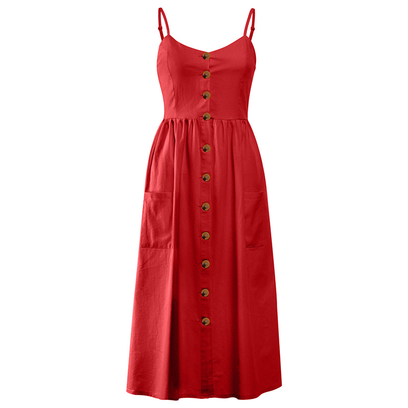 Casual female summer midi sundress