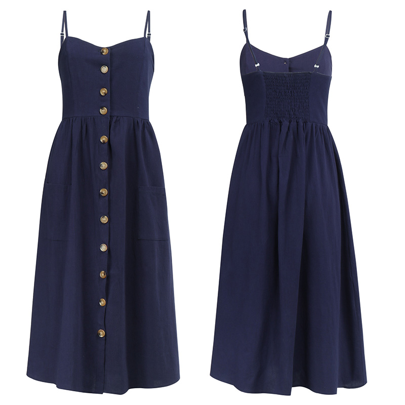 Casual female summer midi sundress