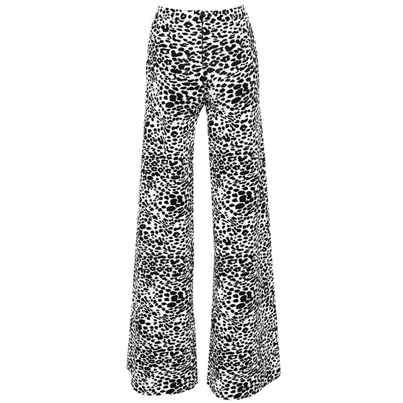 Womens leopard wide leg palazzo pants