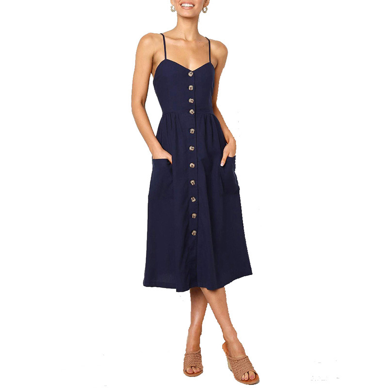 Casual female summer midi sundress
