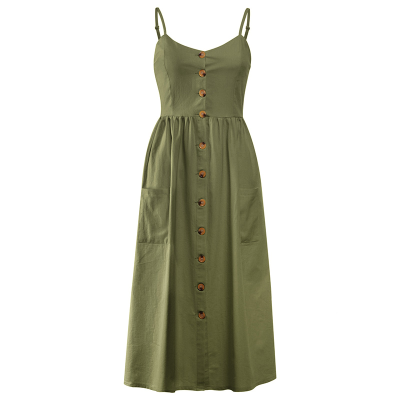 Casual female summer midi sundress