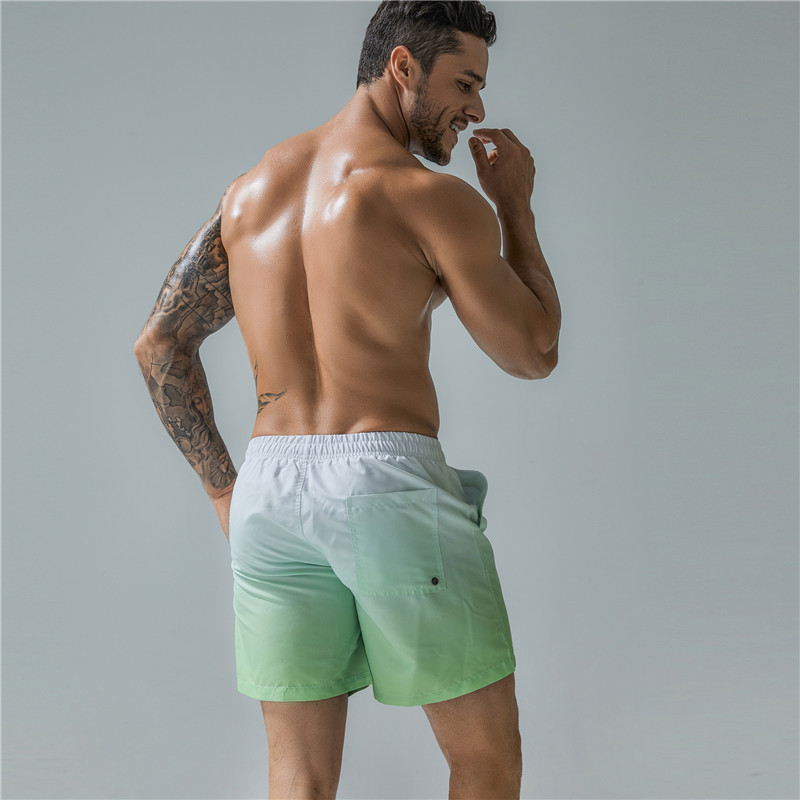 Men's gradient printing quick-drying casual beach sports shorts