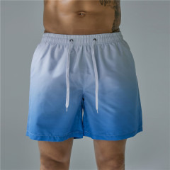 Men's gradient printing quick-drying casual beach sports shorts