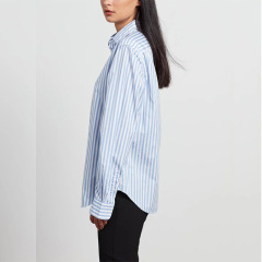 Women stripe long sleeve shirt