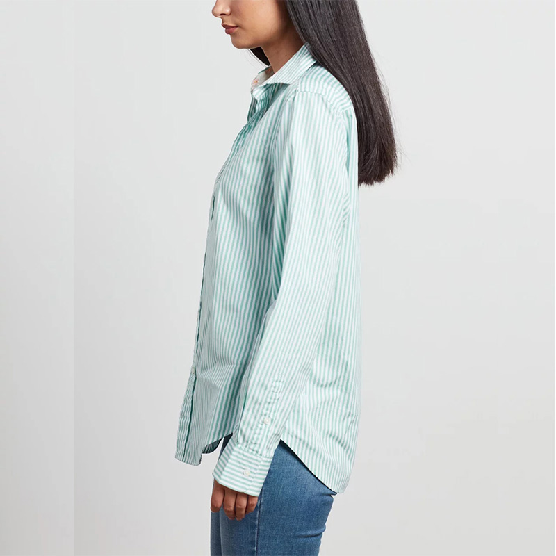 Women stripe long sleeve shirt