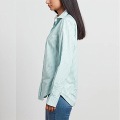 Women stripe long sleeve shirt
