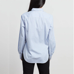 Women stripe long sleeve shirt