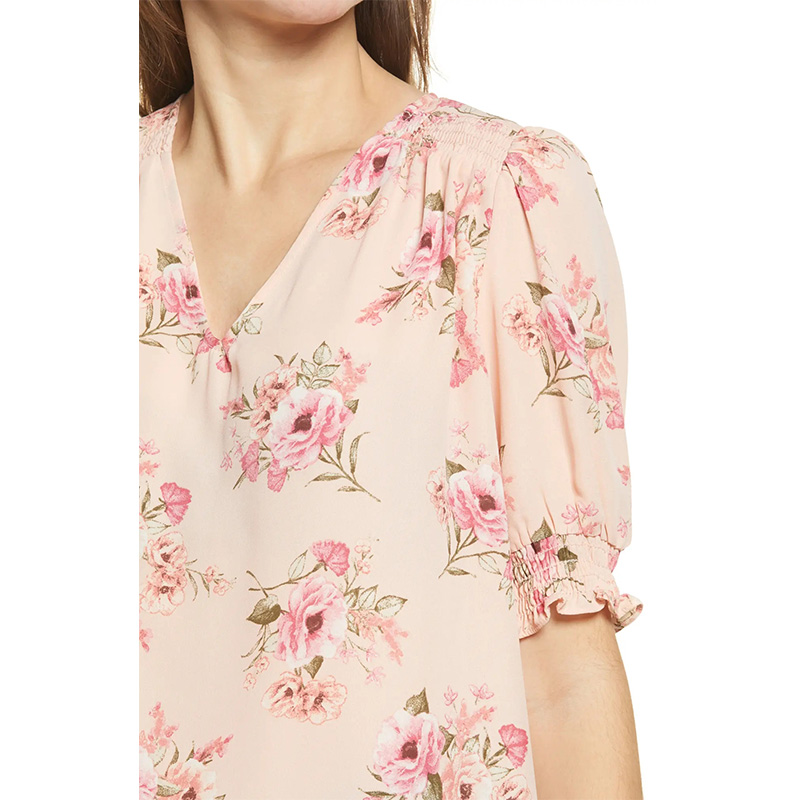 Floral tops for women V-Neck Blouse