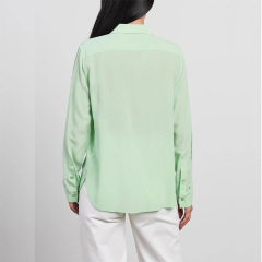 Long sleeve casual chiffon shirts blouse for women