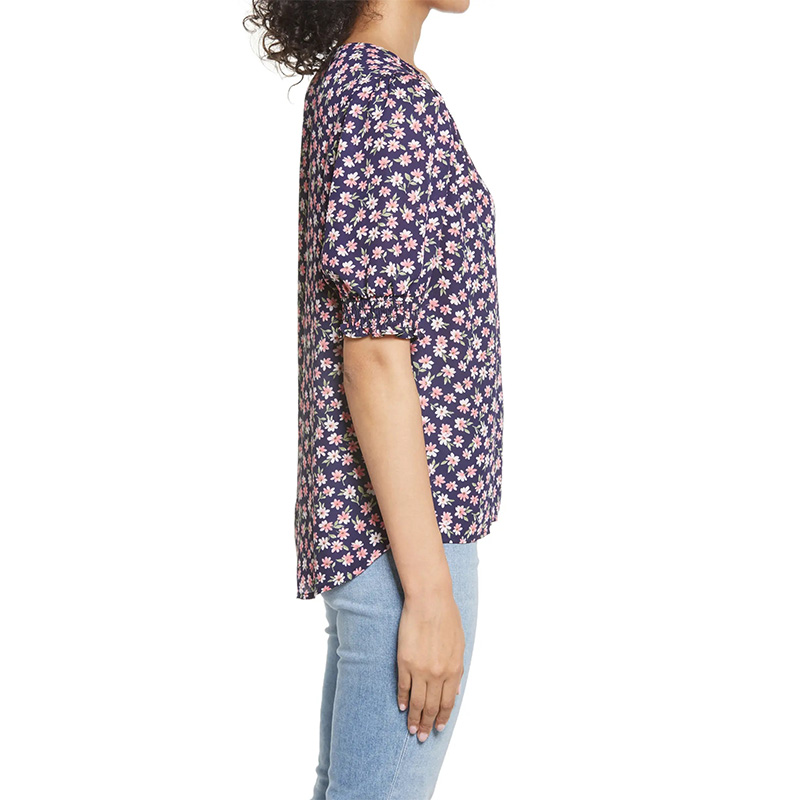 Floral tops for women V-Neck Blouse
