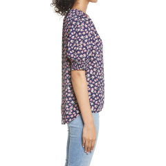 Floral tops for women V-Neck Blouse