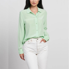 Long sleeve casual chiffon shirts blouse for women