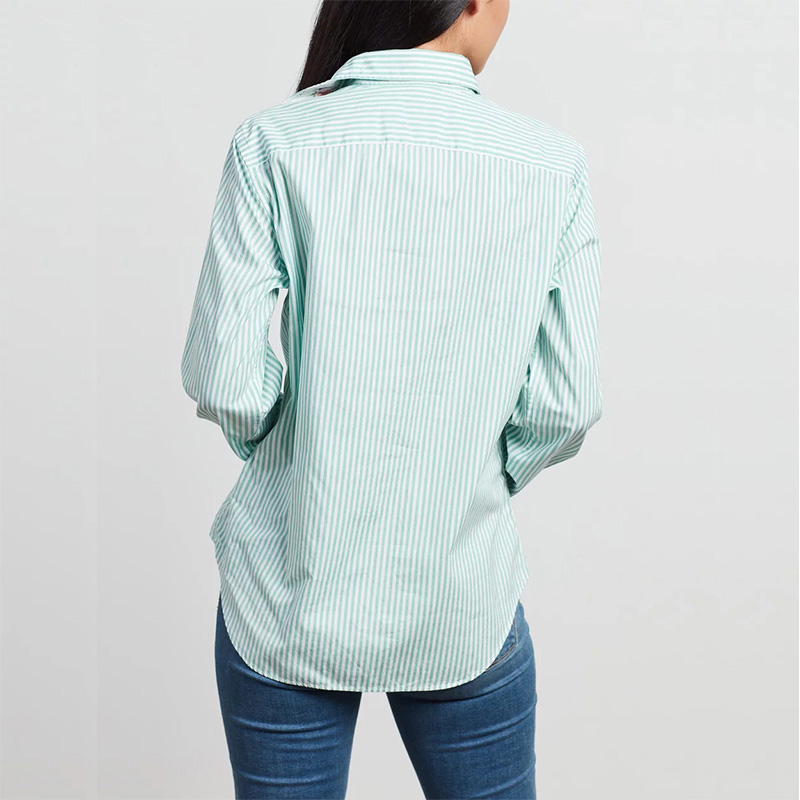 Women stripe long sleeve shirt