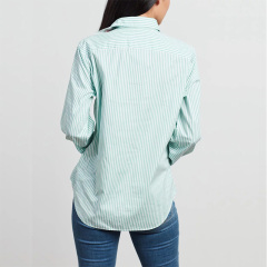 Women stripe long sleeve shirt