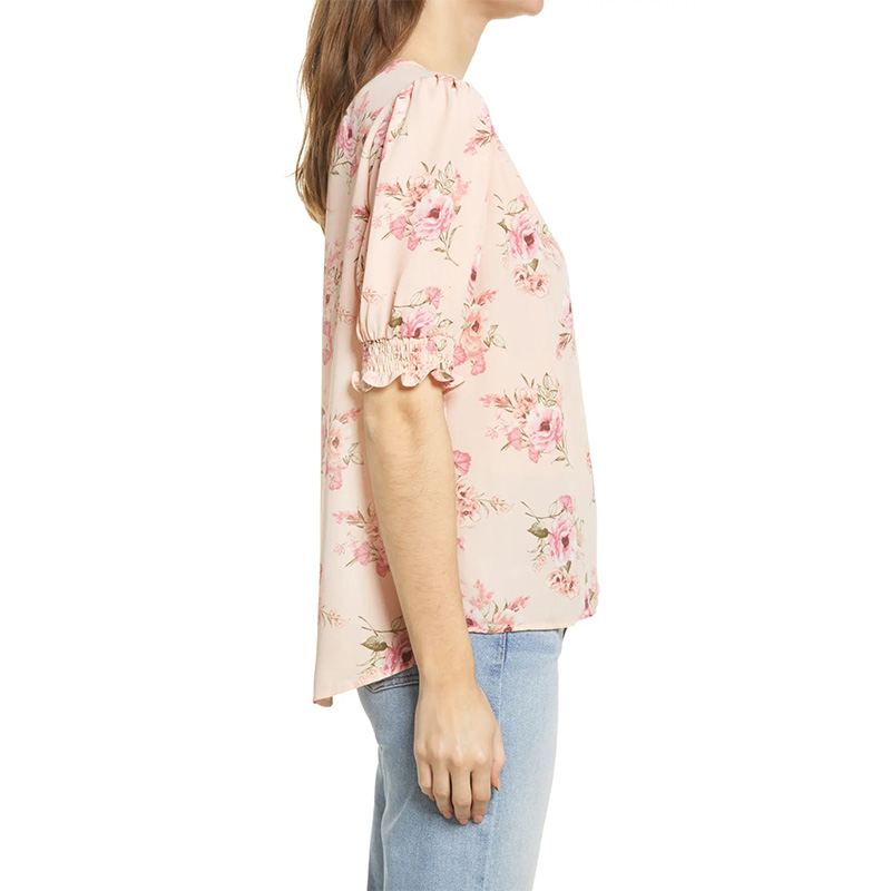 Floral tops for women V-Neck Blouse