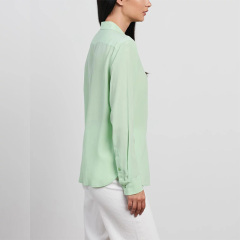 Long sleeve casual chiffon shirts blouse for women