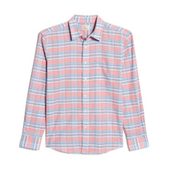 Mens casual long sleeves plaid button down shirt